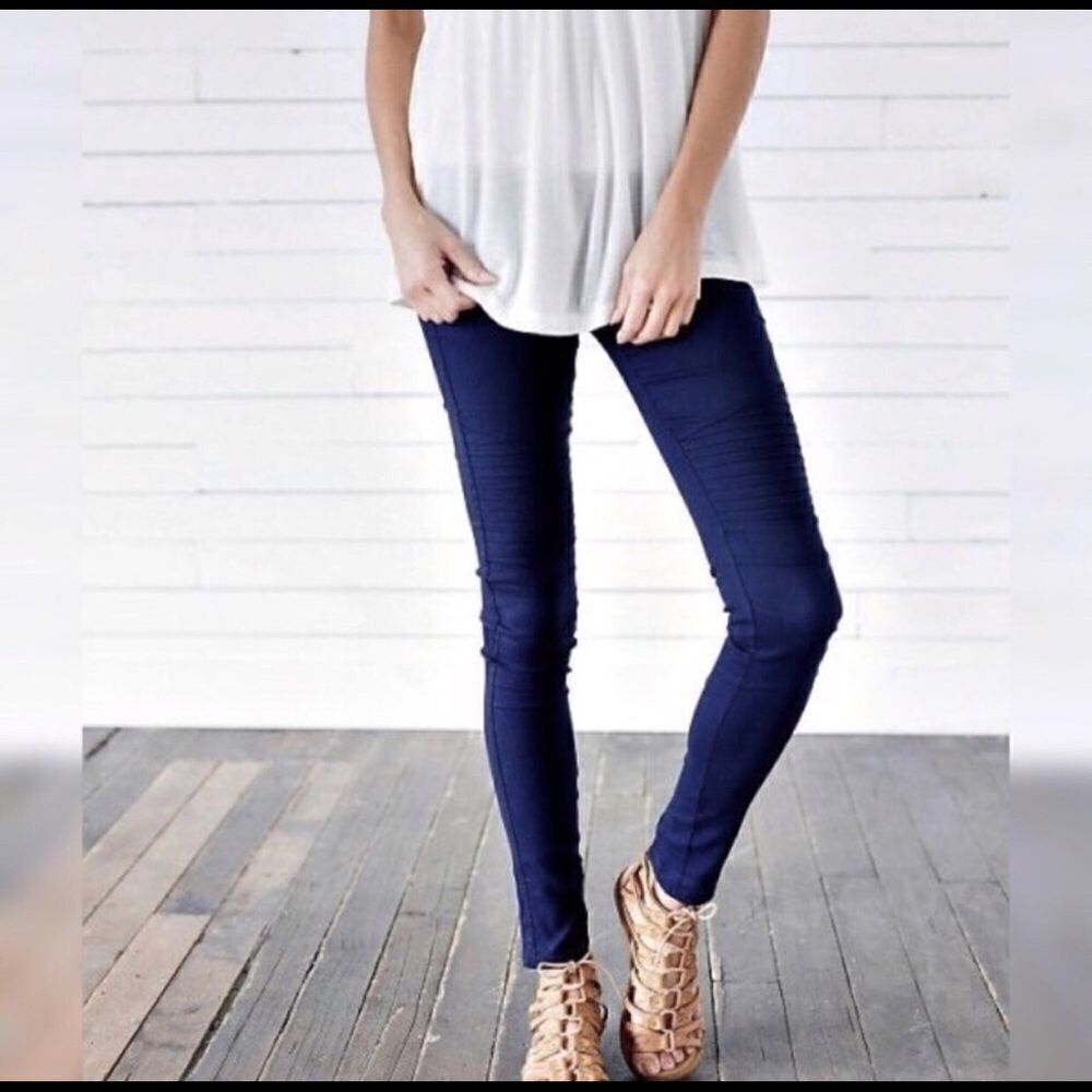moto leggings navy 